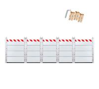 L 3.18m x H 80cm Water Barrier for Flood Protection, Garage Door Flood Barrier, Flood Water Protection Barrier, Flood Prevention Water Barriers, Aluminum Flood Barrier