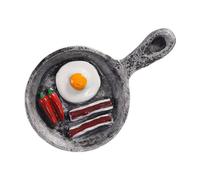 (L) 3D Simulated Food Fridge Magnet Cartoon Fried Egg Durian Ice Cream Cone Tomato Bread