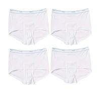 (L) 4x Bonds Extra Support Brief Mens Boxer White Undies Underwear M810 Bulk