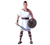 (L (52-54)) Men's white Spartan costume