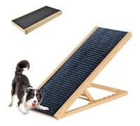(L 70x35x30/40cm) Solid Wooden Pet Ramp Car Dog Ladder Height Adjustable Multipurpose Dog Ramp Ladder for Cars