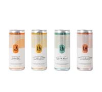 L.A Brewery Non-Alcoholic Mixed Taster 4 Pack - Sparkling Tea made from a Kombucha Fermentation (4x250ml) - Low Sugar | Wine & Champagne Alternative | Premium Aperitif or Mixer | Gift Pack