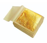 L.A. Gold Leaf Pure Gold Leaf/Gold Vark/Gold waraq (5.pcs) Sheet 24K Gold Leaf Leaves Foil for L.A. Gold Leaf Finest Gold Leaves Food Gilding Facial Beauty Spa Size(3 x 5 inch_