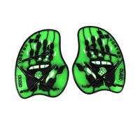 (L, Acid Lime/Black) Arena Vortex Evolution Hand Paddle Swim Training Aid