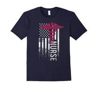(L) American Nurse Flag Doctor Proud Nation Freedom Lover Shirt-Father's Day