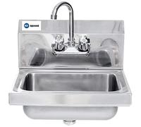 L and J Commercial Stainless Wall-Mount Hand Sink - NSF, Steel, 12 X