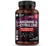 L Arginine and L Citrulline with Beetroot Extract - Nitric Oxide Supplement - 120 Vegan Capsules, 2 Month Supply, for Men & Women - Non-GMO, UK Made by New Leaf