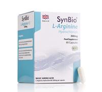 L-Arginine Hydrochloride 500mg | 60 Capsules | Vegan | Nut Free | SOYA Free | Dairy Free | Yeast Free | Sugar Free | Gelatin Free | Made in The UK