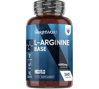L Arginine Supplement 4000mg - 360 Tablets - 3 Months Supply - Role in Nitric Oxide Production - Vegan-Friendly & Gluten-Free Amino Acid Supplement - No Unnecessary Ingredients - Made in The UK