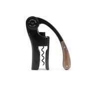L’ATELIER DU VIN - Oeno Motion Black&Wood - Vertical Lever Corkscrew - Fast and Compact - Matte Metal & Solid Walnut - Black Color