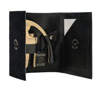 L’Atelier du Vin Oeno Motion Gold Nomad Lever Corkscrew Gift Set - Luxury Sommelier Wine Bottle Opener with Premium Black Leather Case Wine Tasting, Emblematic Wine Key Designed In France
