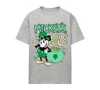 (L, Athletic) Disney Womens/Ladies Pot O Gold Mickey Mouse Heather St Patricks Day T-Shirt