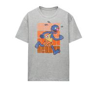 (L, Athletic Heather) Sesame Street Womens/Ladies Run Run Grover Heather T-Shirt