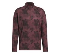 (L, Aurora Ruby) adidas Golf Mens 2025 GO-TO Printed Stretch Sustainable 1/4 Zip Sweater