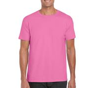(L, Azalea) Gildan Mens Soft Style Ringspun T Shirt