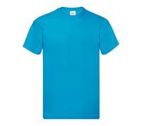 (L, Azure Blue) Fruit of the Loom Mens Original T-Shirt