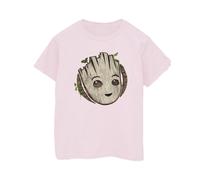 (L, Baby Pink) Marvel Mens I Am Groot Wooden Head T-Shirt