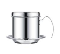 L-Beans Stainless Steel Portable Coffee Pot Vietnam Style Drip Filter for 2-3 Cups (Silver 1)