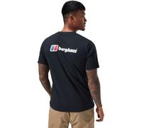 (L, Black) Berghaus Mens Organic Front & Back Logo Cotton T-Shirt Tee Top