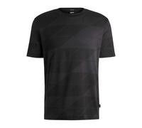 (L, Black) Boss Mens C-Thompson 35 Two Tone Jacquard T-Shirt