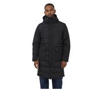 (L, Black) Brave Soul Mens Hooded Longline Padded Jacket