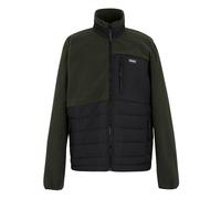 (L, Black/Dark Khaki) Regatta Mens Frankie Borg Full Zip Hybrid Jacket