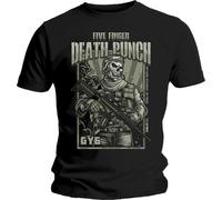 (L, Black) Five Finger Death Punch Unisex Adult War Soldier T-Shirt