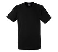 (L, Black) Fruit Of The Loom Mens Heavy Weight Belcoro® Cotton Short Sleeve T-Shirt