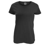 Fruit of the Loom Women's Lady Fit Short-Sleeved T-Shirt in Black | Size: Large Fruit Of The Loom Black L