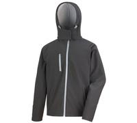 (L, Black/Grey) Result Core Mens Lite Hooded Softshell Jacket