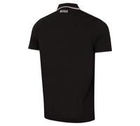 (L, Black) Hugo Boss Mens Paddy Pro BOSS Contrast Stripe Active Golf Polo Shirt