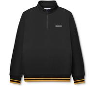 (L, Black) Lambretta Mens Quarter Zip Pullover Sweater Sweatshirt Top
