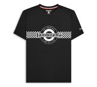 (L, Black) Lambretta Mens Target Check Short Sleeve T-Shirt