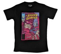 (L, Black) Marvel T Shirt Galactus & Silver Surfer new Official Mens Black