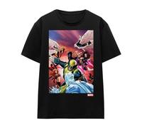 (L, black) Marvel Unisex Adult X-men Team Defend T-shirt