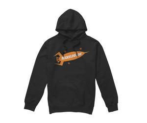 (L, Black) Nickelodeon Mens Retro Rocket Logo Hoodie