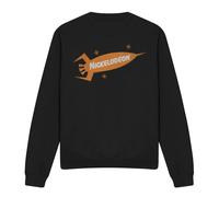(L, Black) Nickelodeon Unisex Adult Retro Rocket Logo Sweatshirt