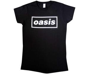 (L, Black) Oasis Womens/Ladies Decca Logo T-Shirt