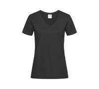(L, Black Opal) Stedman Womens/Ladies Classic V Neck Tee