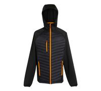 (L, Black/Orange Pop) Regatta Mens Navigate Quilted Hybrid Jacket