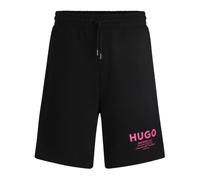 (L, Black/Pink) Hugo Boss Mens Nomario Sweat Shorts