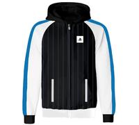 (L, Black) Playstation Unisex Adult Striped Logo Hoodie