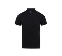 (L, Black) Premier Mens Coolchecker Plus Pique Polo With CoolPlus