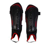 (L, Black/Red) Mitre Unisex Adult Carbon Aircell Technology Shin Guards