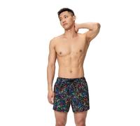 (L, Black/Red) Speedo Mens Printed Swim Shorts