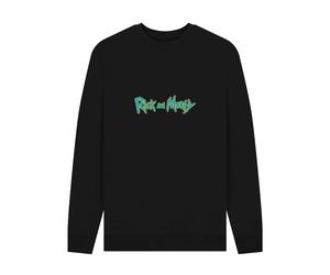 (L, Black) Rick And Morty Unisex Adult Logo Sweatshirt