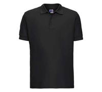 Russell Men's Ultimate Cotton Pique Polo Shirt in Black | Size: Large Russell Black L