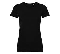 (L, Black) Russell Womens/Ladies Authentic Pure Organic Tee