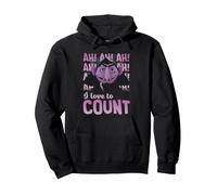 (L, Black) Sesame Street Unisex Adult The Count Ah! Ah! Ah! Hoodie