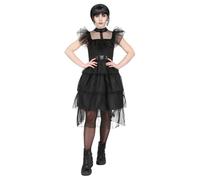 (L, Black) Smiffys Womens/Ladies Gothic Prom Costume Dress